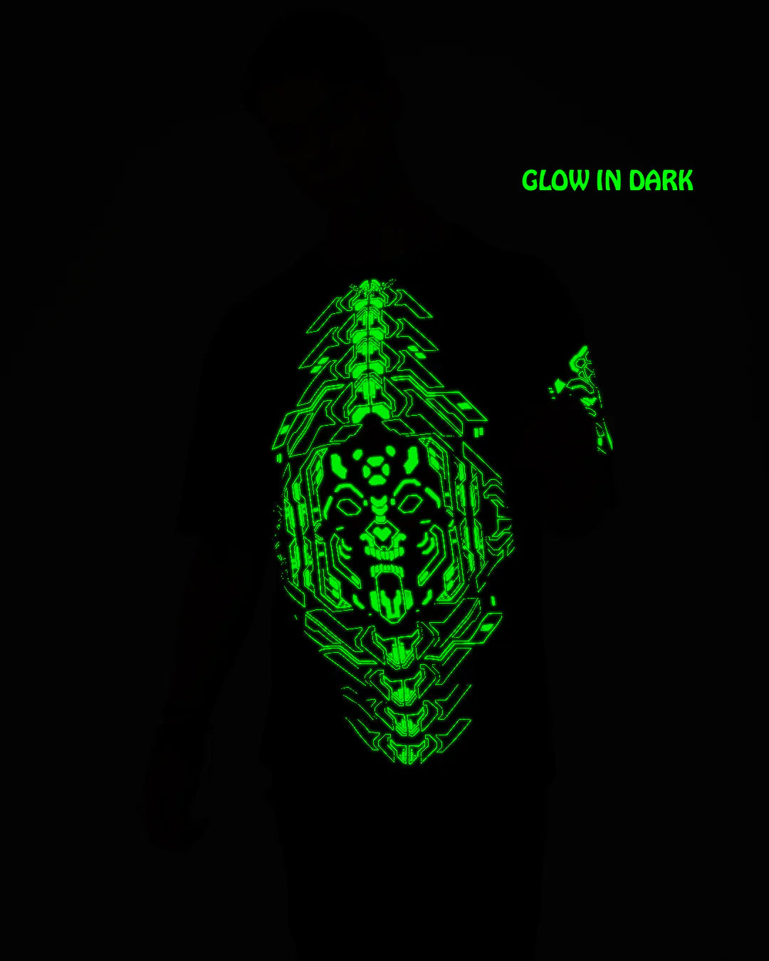 חולצת אוברסייז - Cyberpunk Skull