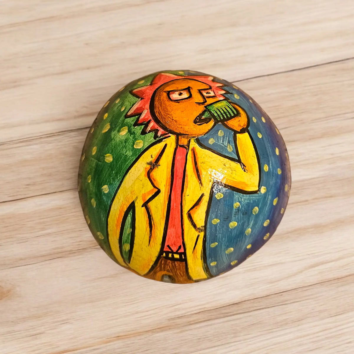 קערת ערבוב לקססה מצוירת בעבודת יד - Stone Rick