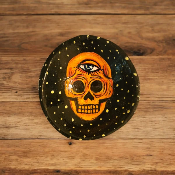 ⁦קערת ערבוב לקססה מצוירת בעבודת יד - Skull Marley⁩ – תמונה ⁦2⁩