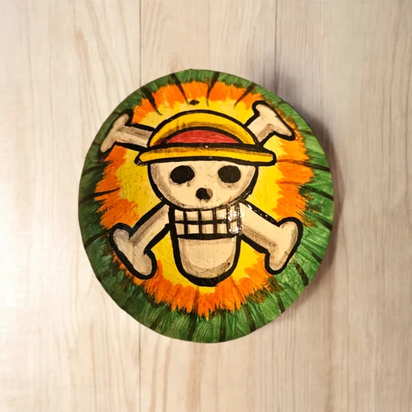 קערת ערבוב לקססה מצוירת בעבודת יד - OnePiece Skull
