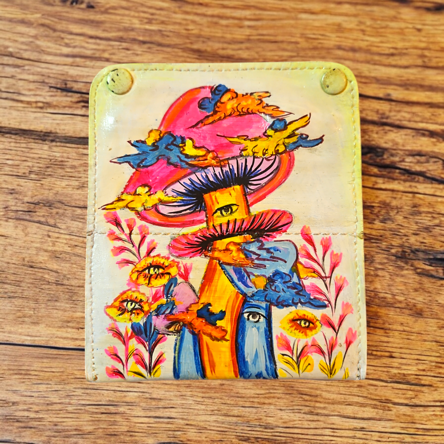 קייס לטבק קטן מצוייר בעבודת יד - Mushroom Trip